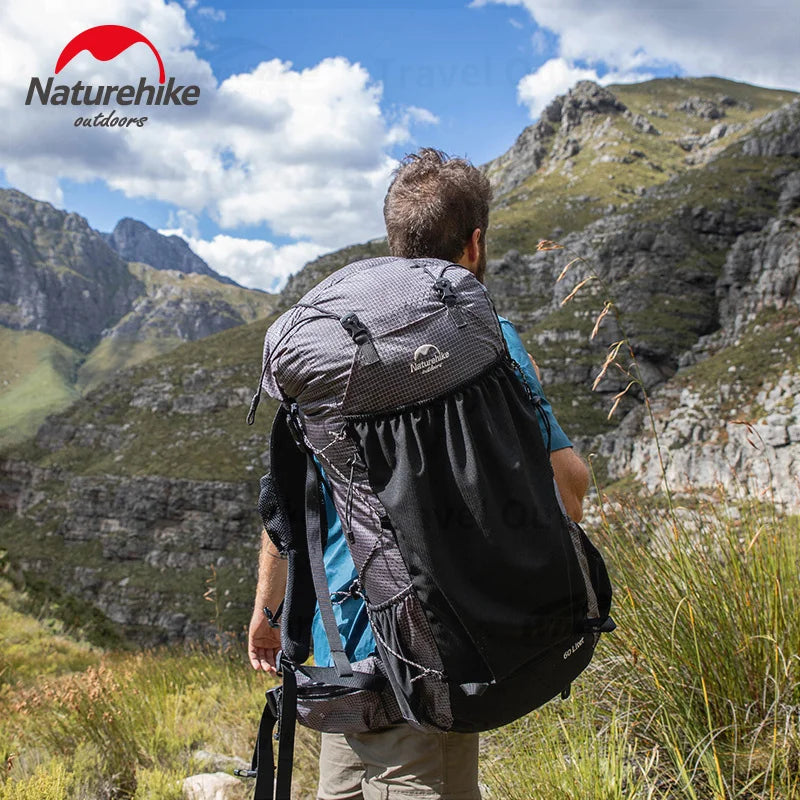 Naturehike 60+5L Waterproof Hiking Backpack – Ultralight Camping & Climbing Travel Pack