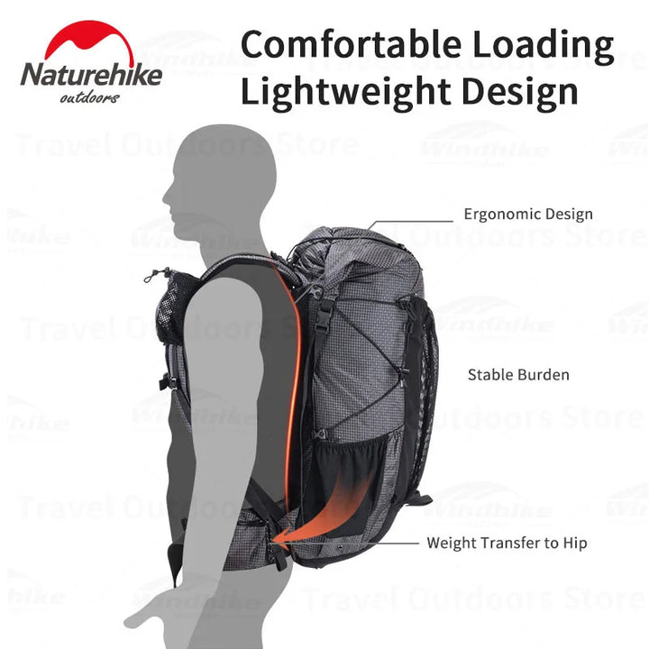 Naturehike 60+5L Waterproof Hiking Backpack – Ultralight Camping & Climbing Travel Pack
