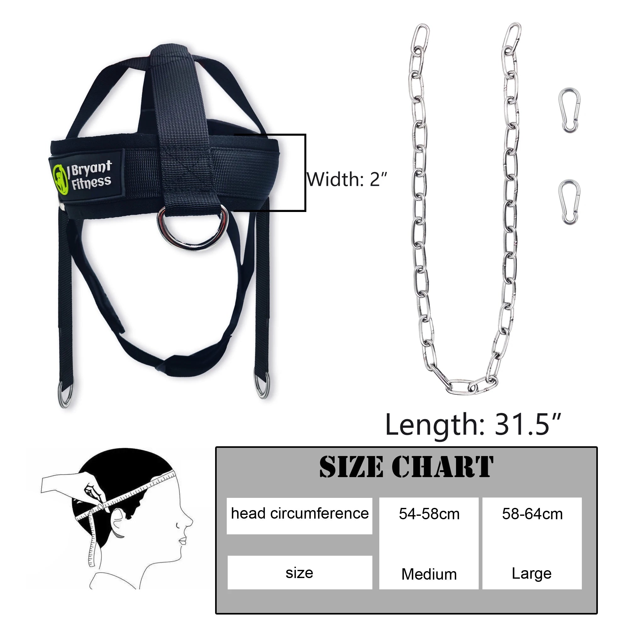 Adjustable Head & Neck Harness – Weight Lifting Strap for Neck Strength Training
