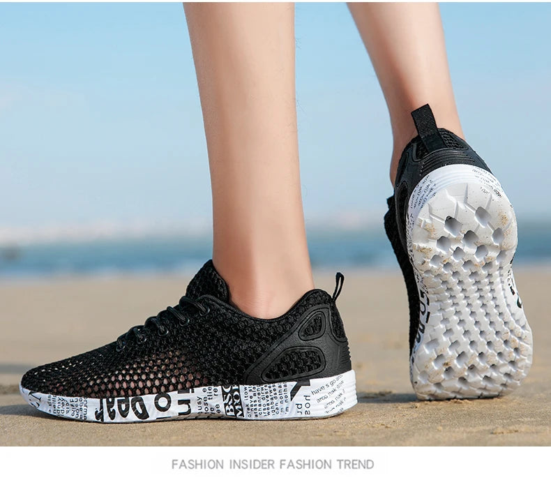 Men’s Summer Aqua Shoes – Breathable Air Mesh Water Sneakers for Beach & Sports