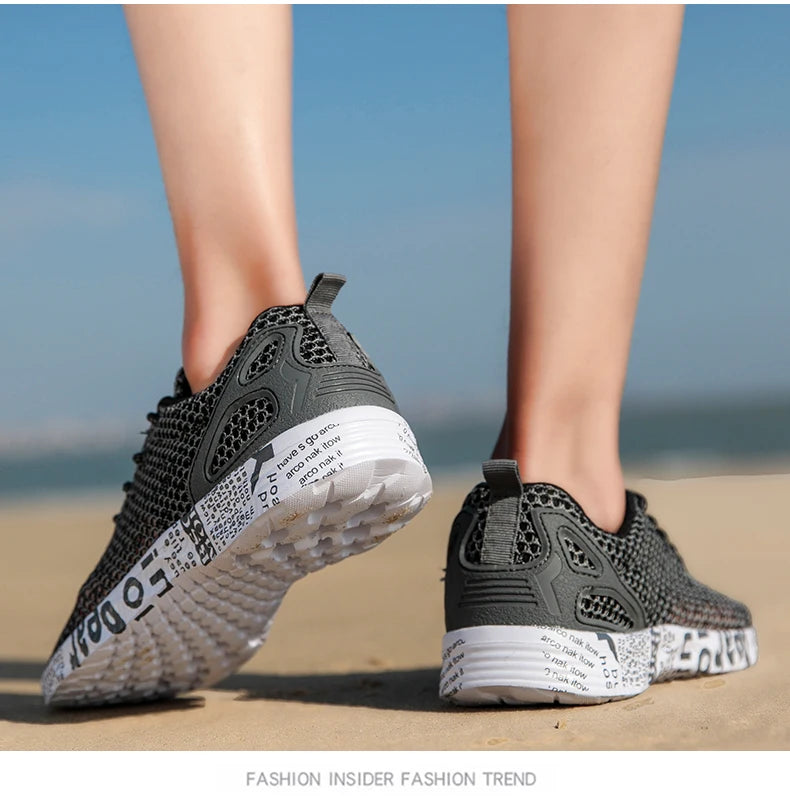 Men’s Summer Aqua Shoes – Breathable Air Mesh Water Sneakers for Beach & Sports
