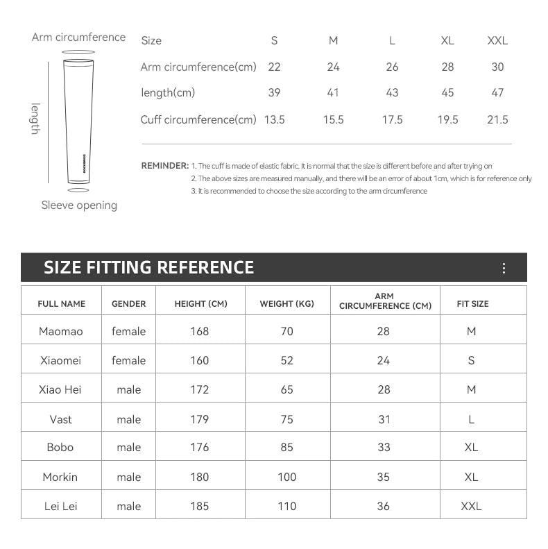 ROCKBROS Ice Silk Arm Sleeves – UV Protection for Cycling, Running & Outdoor Sports