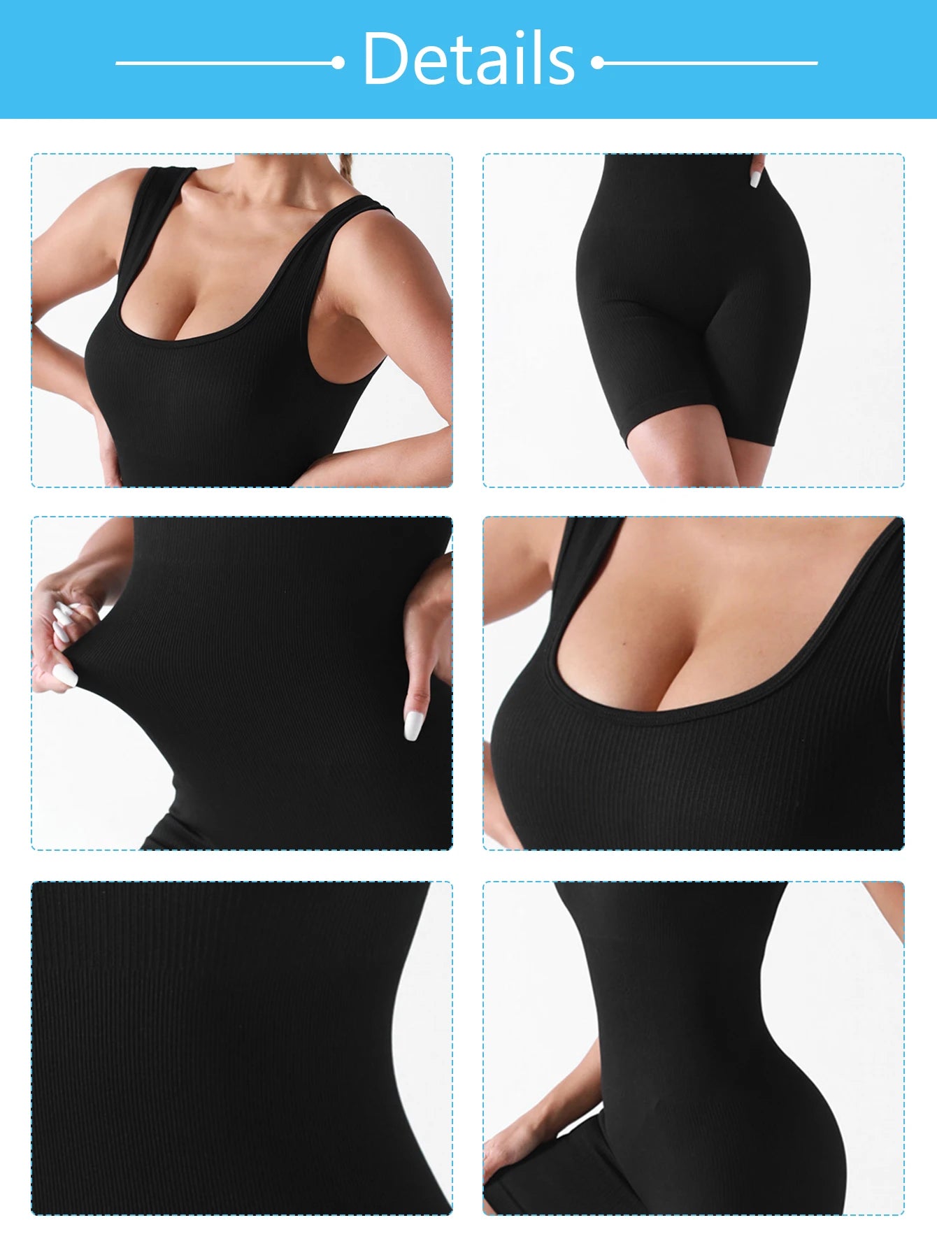 Seamless Threaded Sports Jumpsuit – Women’s Elastic Fitness & Yoga Onesie