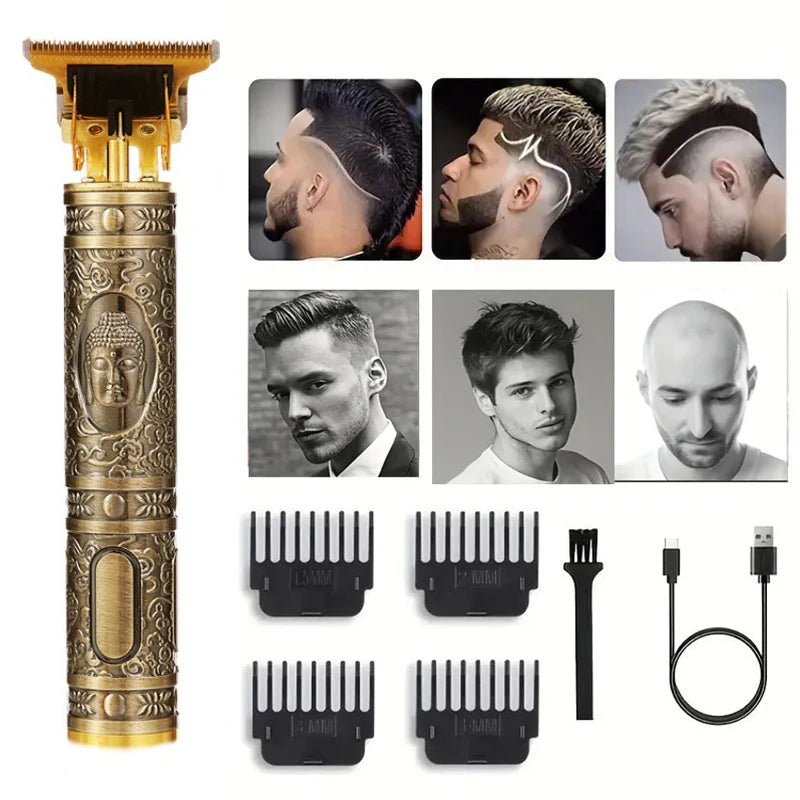 T9 Electric Hair Clipper – Rechargeable Beard & Body Trimmer for Men