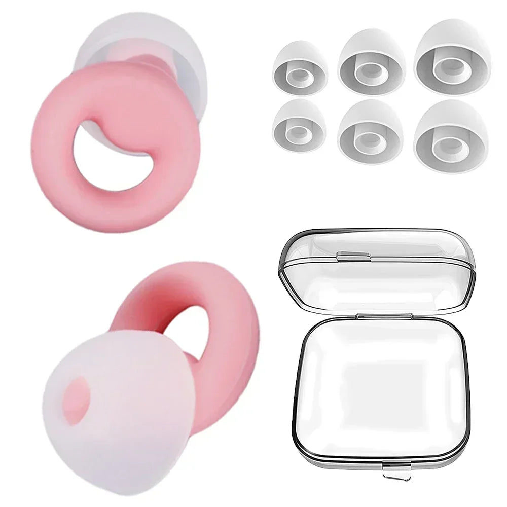 Silicone Noise-Canceling Earplugs – Soft, Waterproof Soundproof Ear Protectors for Sleep & Swimming