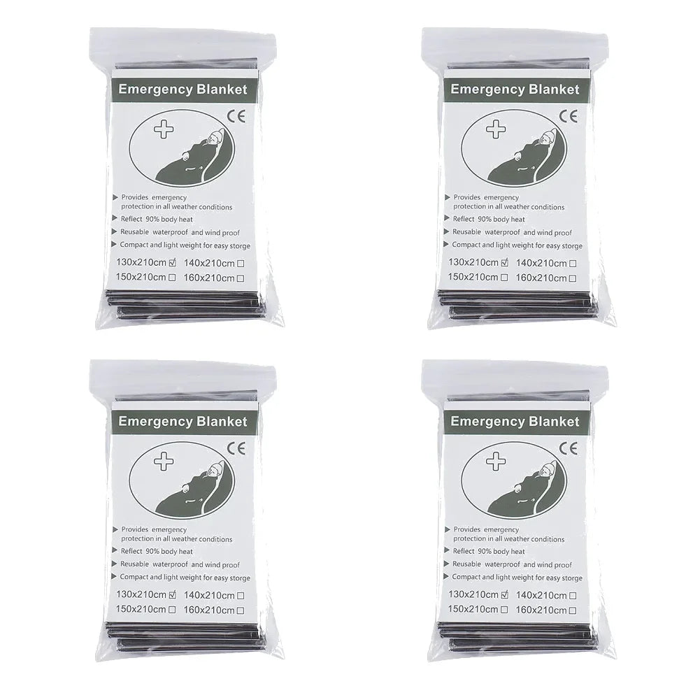 1–10PCS Emergency Thermal Blanket – Waterproof, Windproof Foil for Camping & Survival