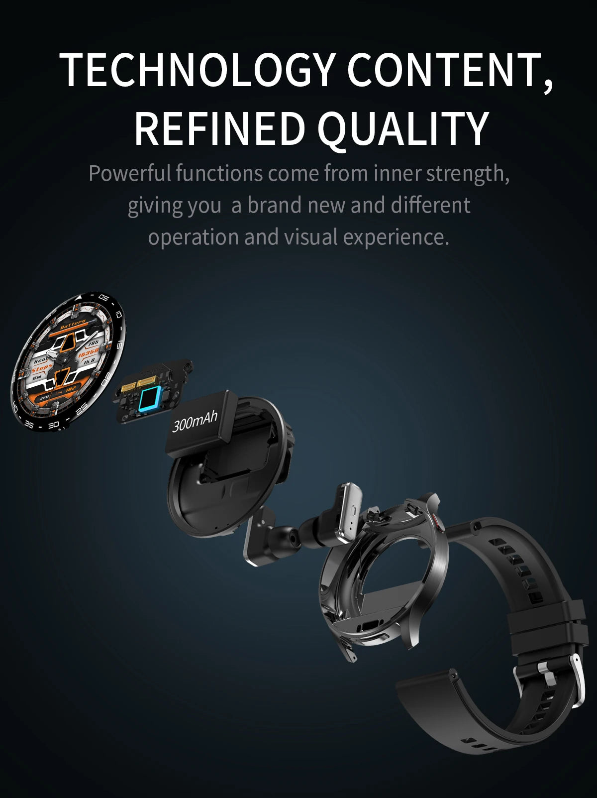 LIGE 2-in-1 Smartwatch with TWS Earbuds – Fitness Tracker with Music & Health Monitoring