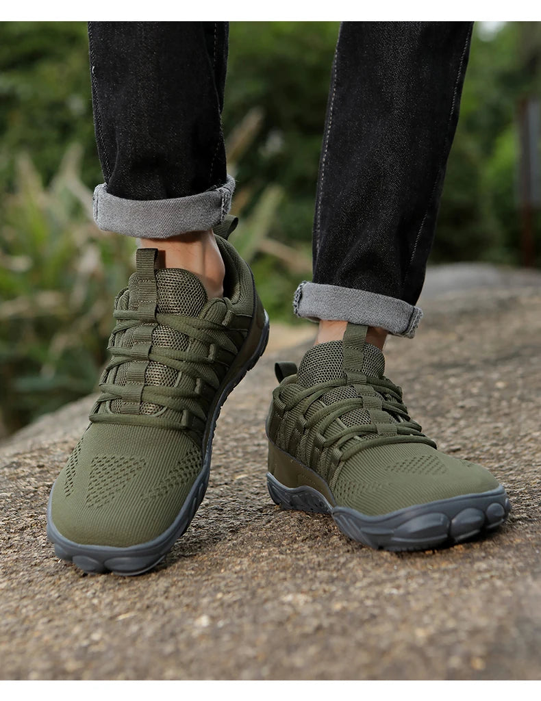 Wide-Fit Barefoot Hiking Shoes – Plus Size Outdoor & Indoor Sports Shoes for Men & Women