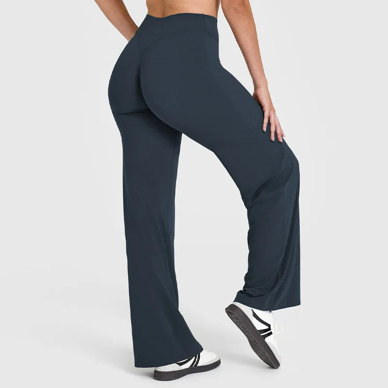 Women’s High-Waist Wide-Leg Yoga Pants – Breathable, Loose Fit, Hip-Lifting Fitness Trousers