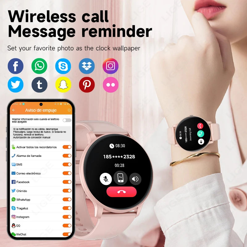 2025 Smart Watch for Men & Women – Bluetooth Call, Fitness & Health Tracker for Android & iOS