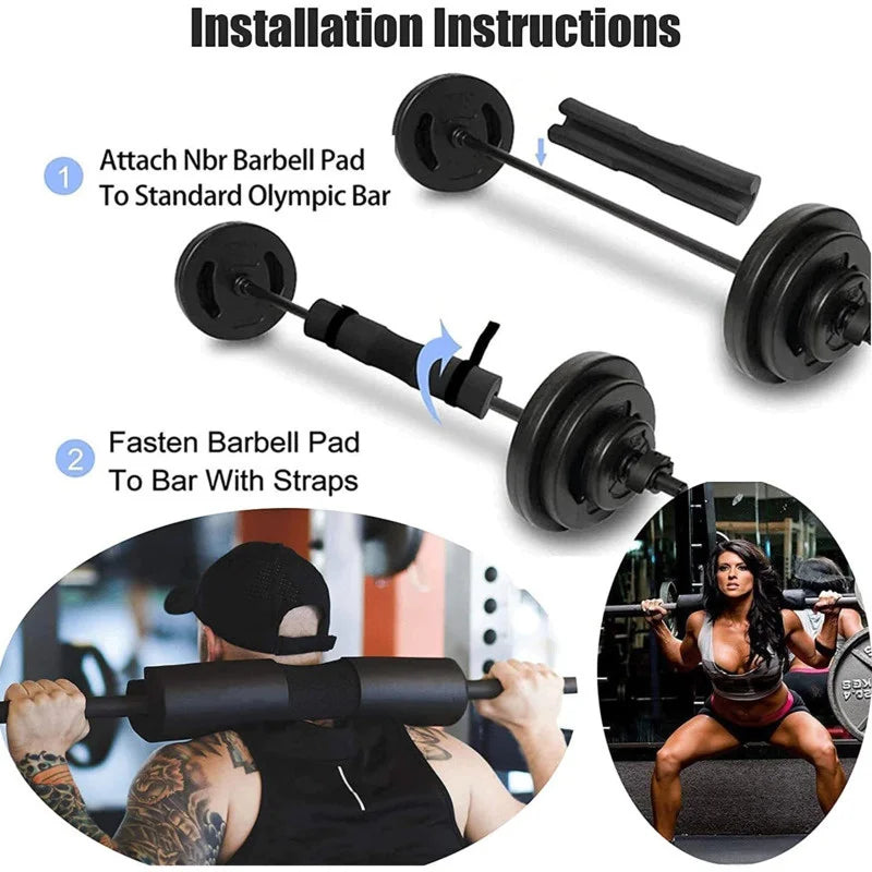 Barbell Squat Pad – Foam Cushion for Hip Thrusts & Weight Lifting Comfort
