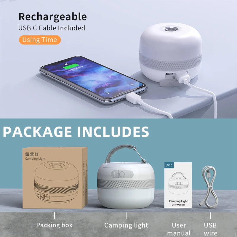 LV10 Rechargeable LED Camping Lantern