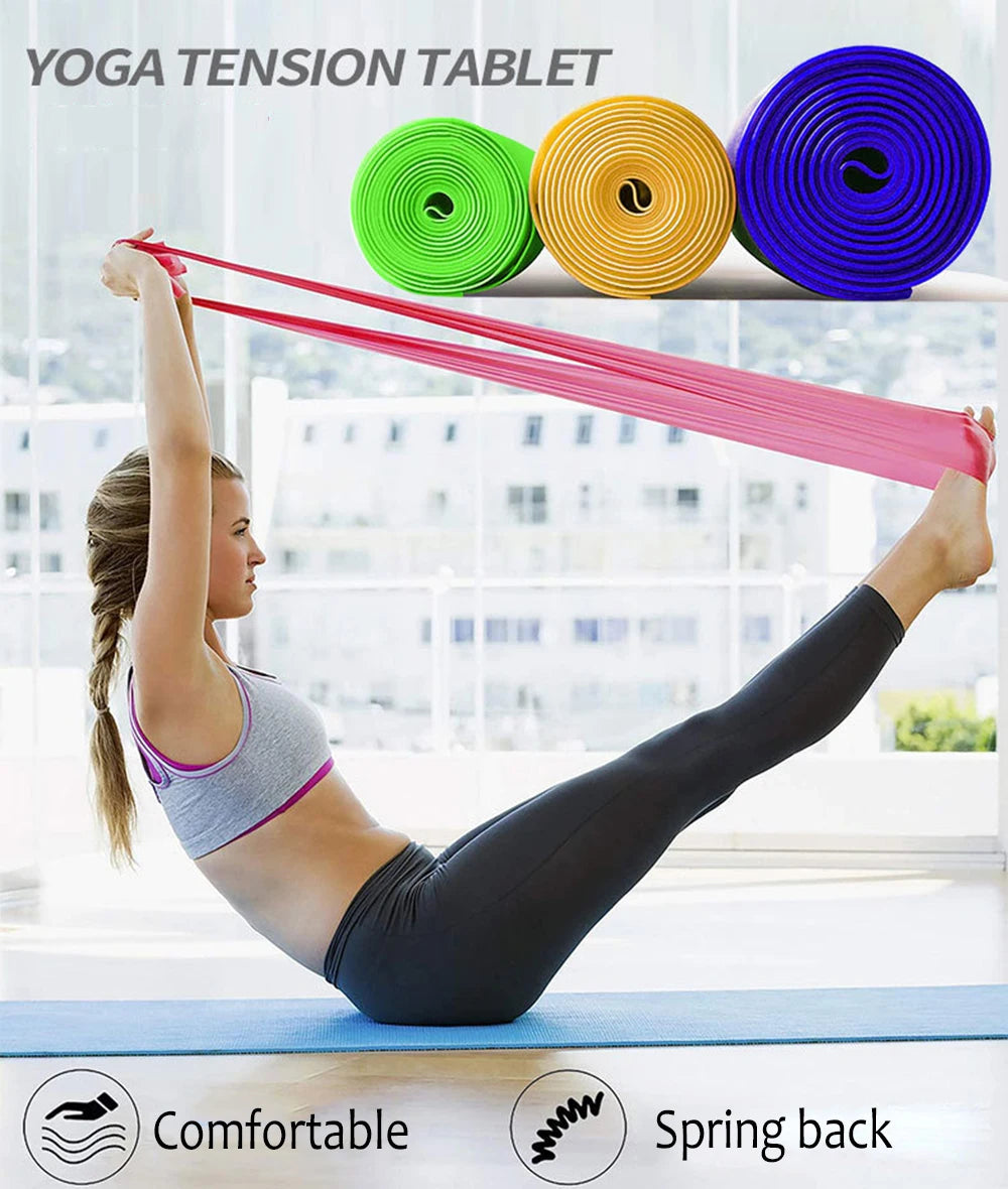 Yoga Resistance Bands – Elastic Fitness Bands for Pilates, Training & Home Workouts
