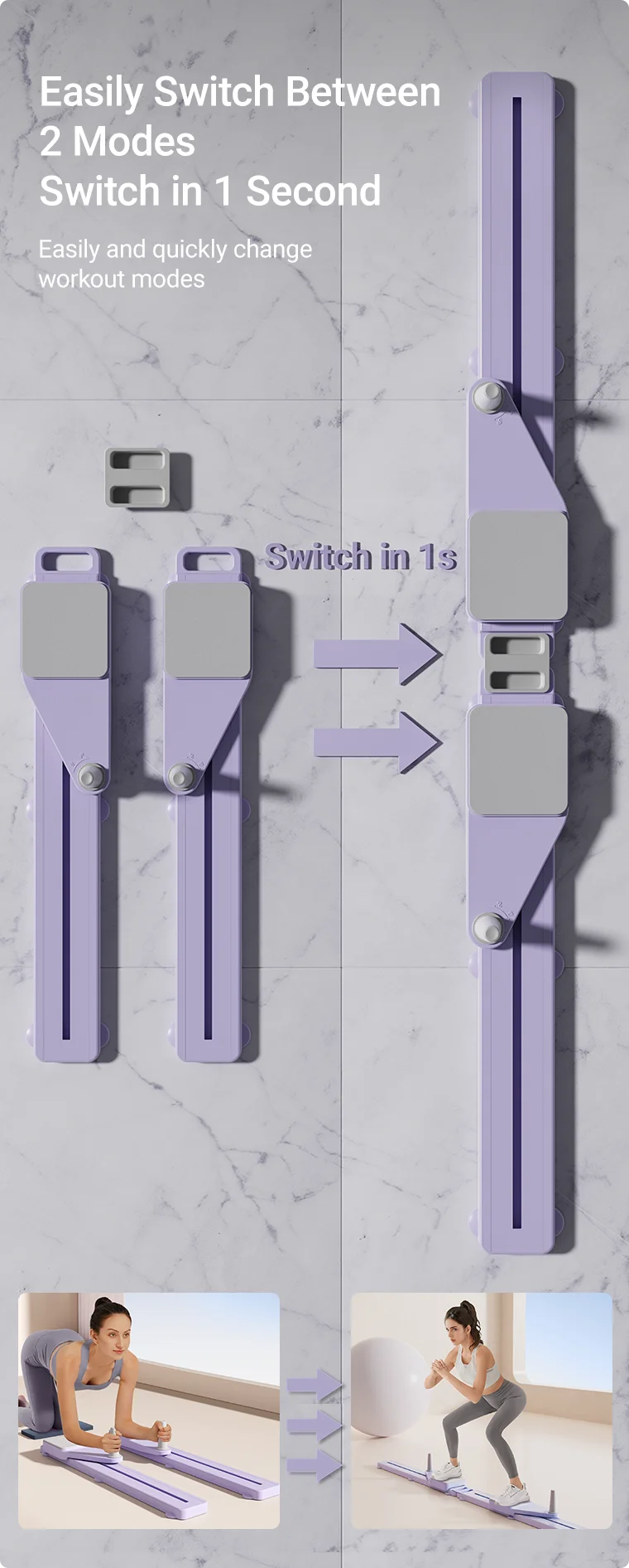 2-in-1 Abs & Ski Board – Portable Core and Leg Trainer for Home Workouts