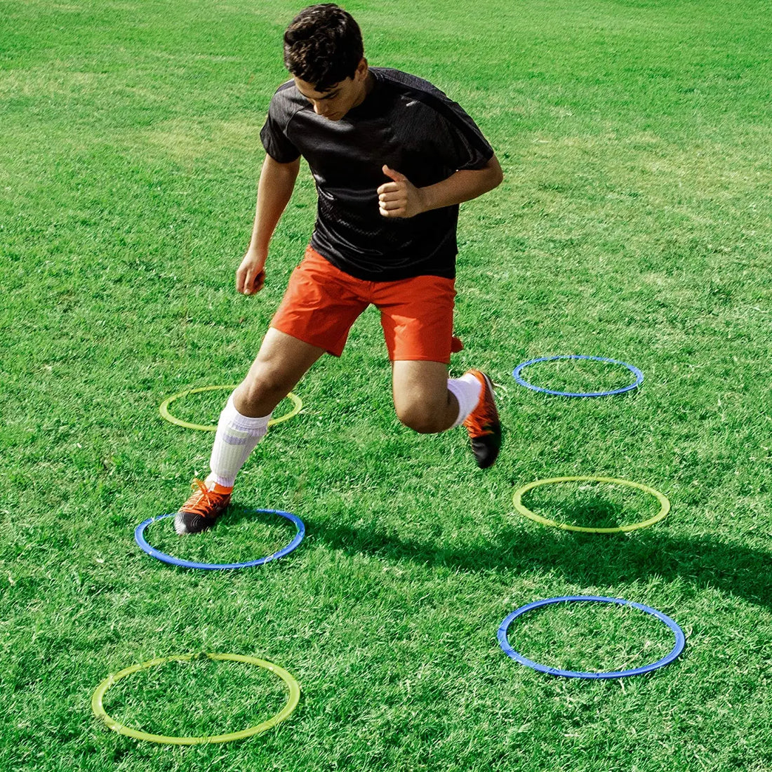 5pcs Agility Training Rings – Portable Speed & Footwork Equipment for Soccer & Sports
