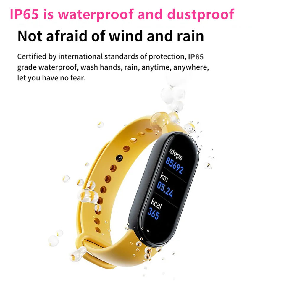 M6 Fitness Smart Watch – Waterproof Health Tracker for Men & Women