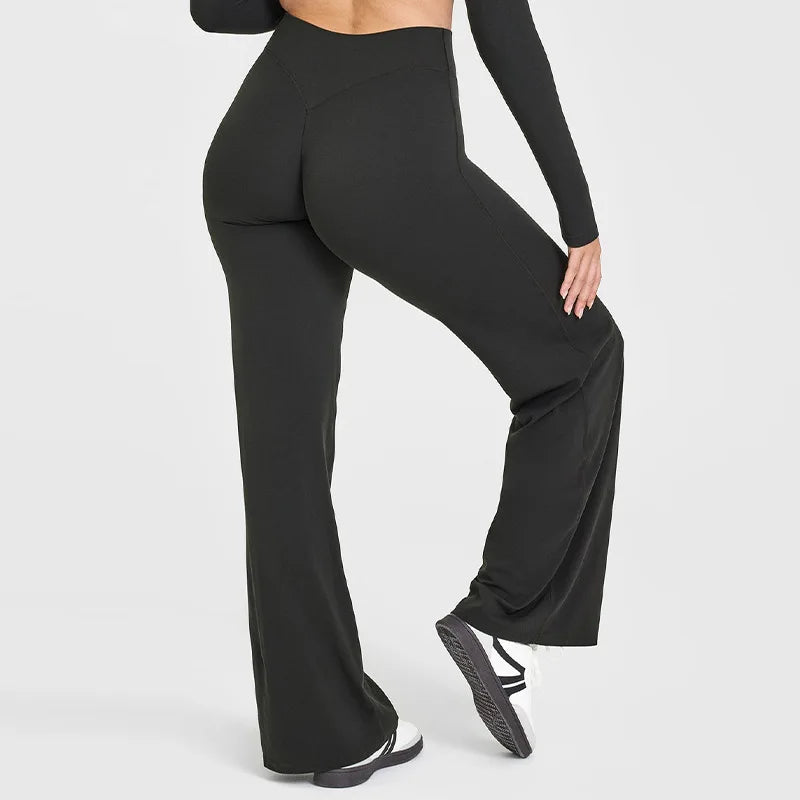 Women’s High-Waist Wide-Leg Yoga Pants – Breathable, Loose Fit, Hip-Lifting Fitness Trousers