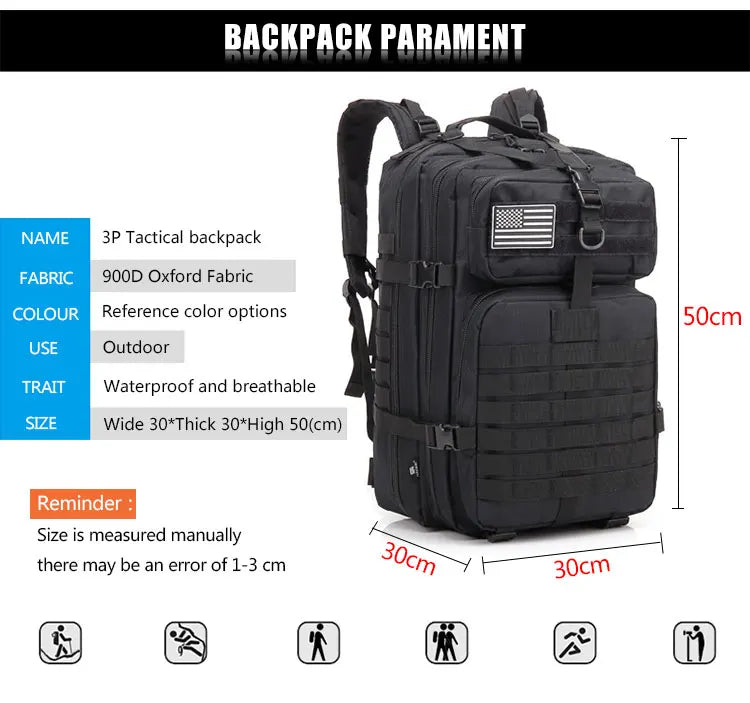 Tactical Backpack – 50L