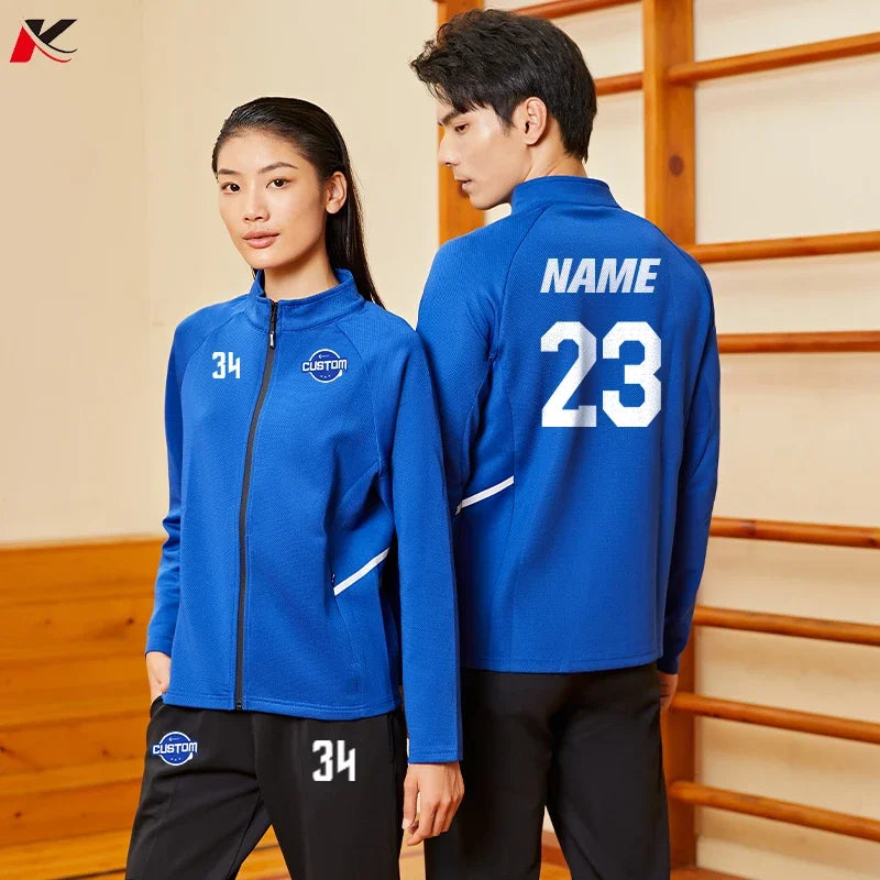 Custom Logo Men’s Full-Zip Sports Tracksuit – Team Football Training Suit (Model 8501)