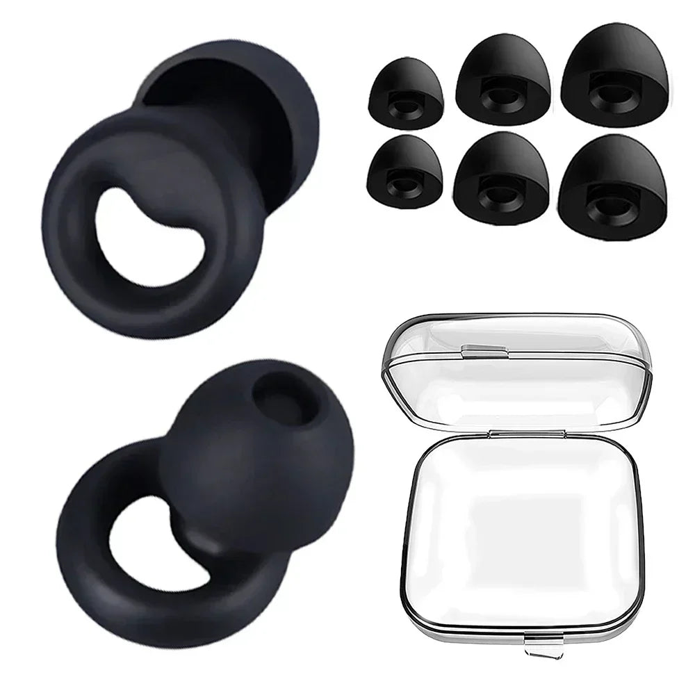 Silicone Noise-Canceling Earplugs – Soft, Waterproof Soundproof Ear Protectors for Sleep & Swimming