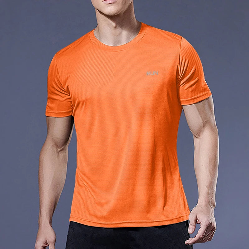 Men’s Quick-Dry Sports T-Shirt – Compression Workout & Running Jersey for Gym, Soccer, Jogging