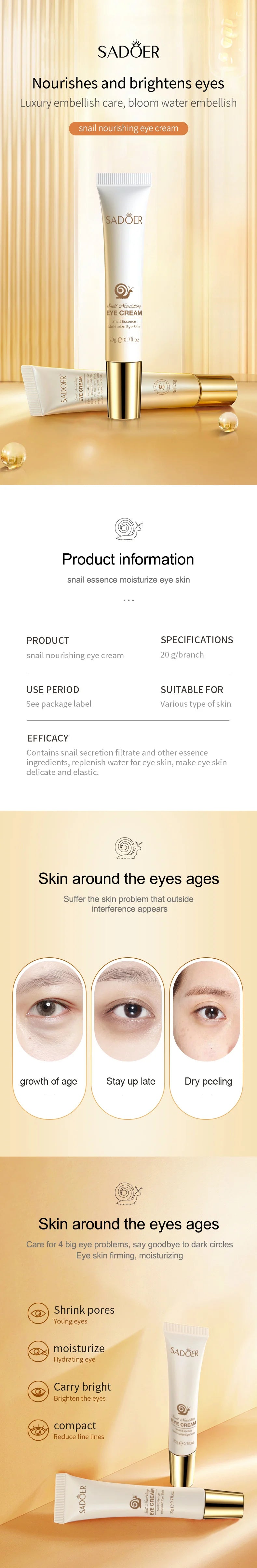 Instant Eye Cream – Anti-Aging, Dark Circles, Puffiness & Under-Eye Lifting Treatment
