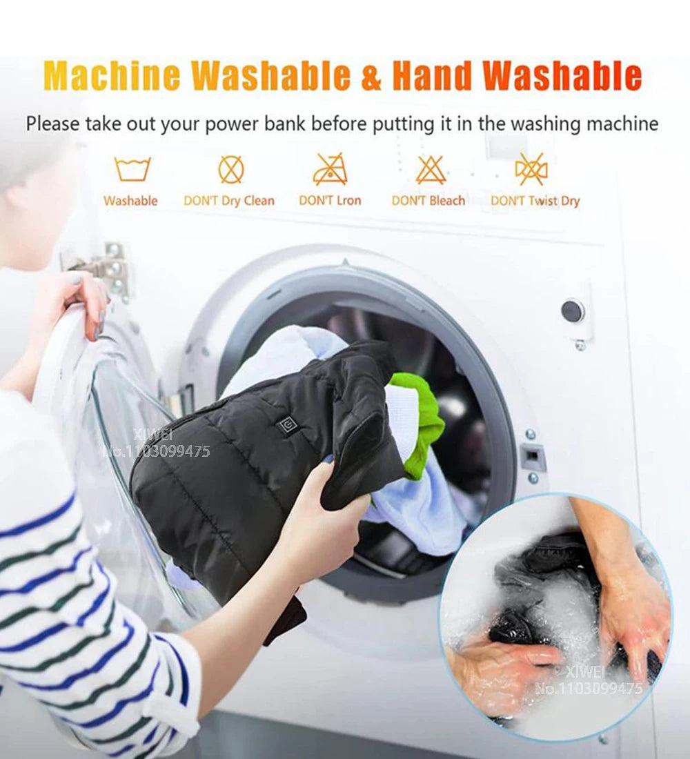 21-Zone USB Heated Jacket – Winter Heating Vest for Men & Women, Washable Outdoor Coat