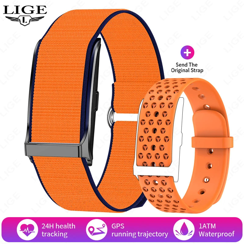 LIGE No-Screen Smartwatch for Men – Fitness Tracker, Heart Rate Monitor, 1ATM Waterproof