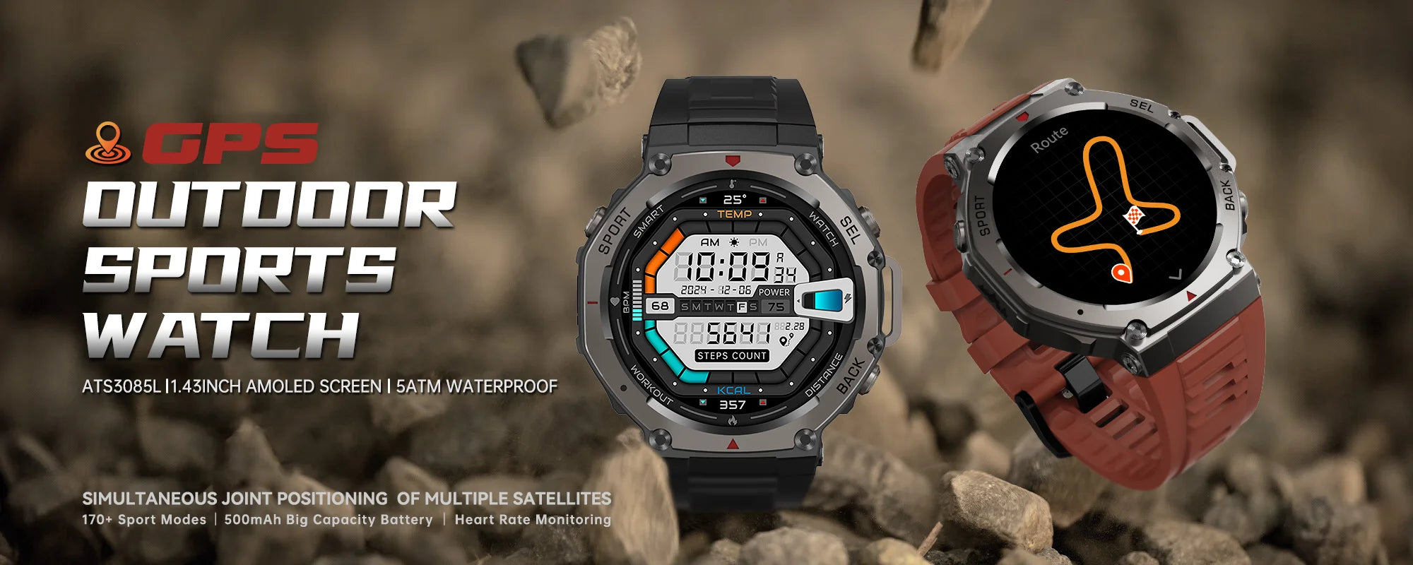 LIGE 2-in-1 Smartwatch with TWS Earbuds – Fitness Tracker with Music & Health Monitoring