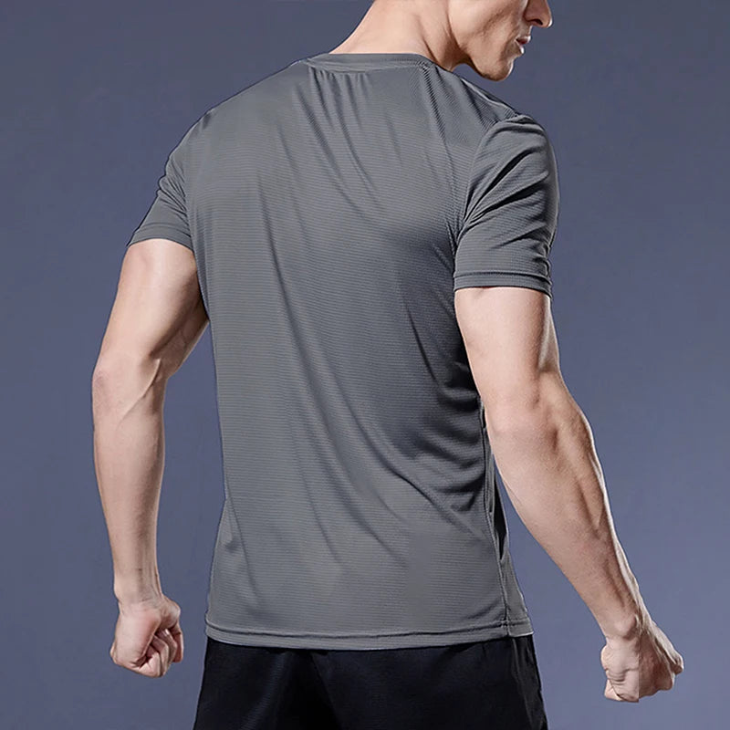 Men’s Quick-Dry Sports T-Shirt – Compression Workout & Running Jersey for Gym, Soccer, Jogging
