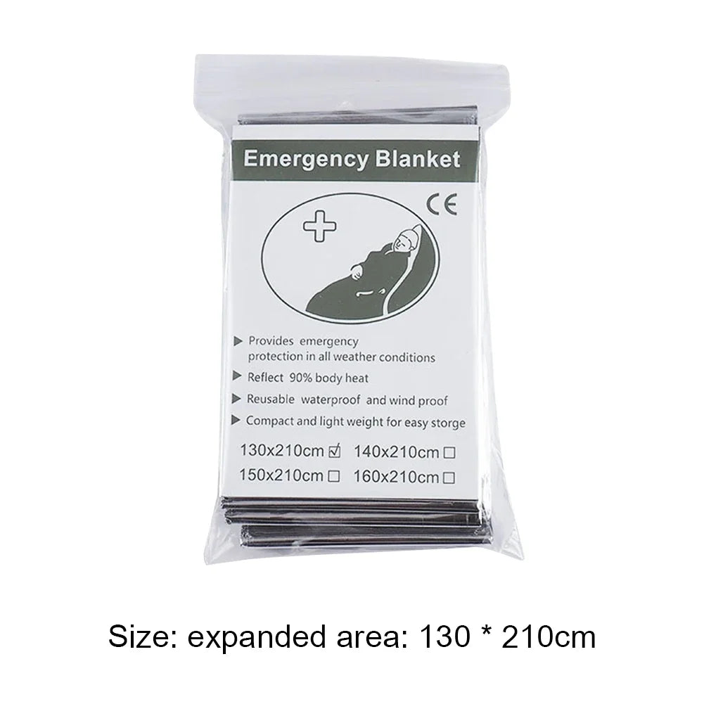1–10PCS Emergency Thermal Blanket – Waterproof, Windproof Foil for Camping & Survival