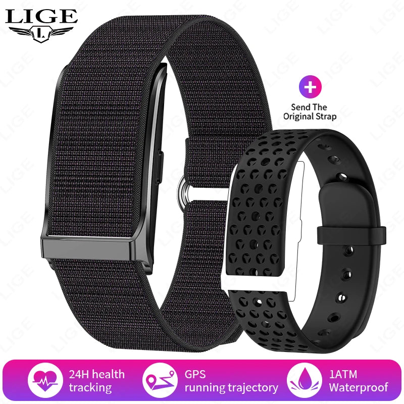 LIGE No-Screen Smartwatch for Men – Fitness Tracker, Heart Rate Monitor, 1ATM Waterproof