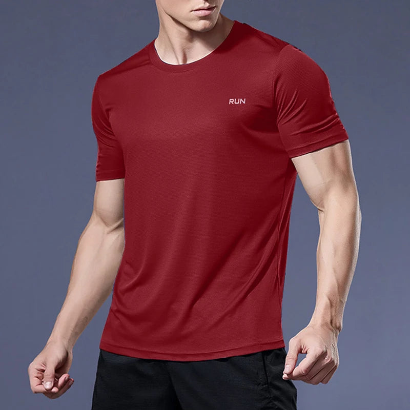 Men’s Quick-Dry Sports T-Shirt – Compression Workout & Running Jersey for Gym, Soccer, Jogging