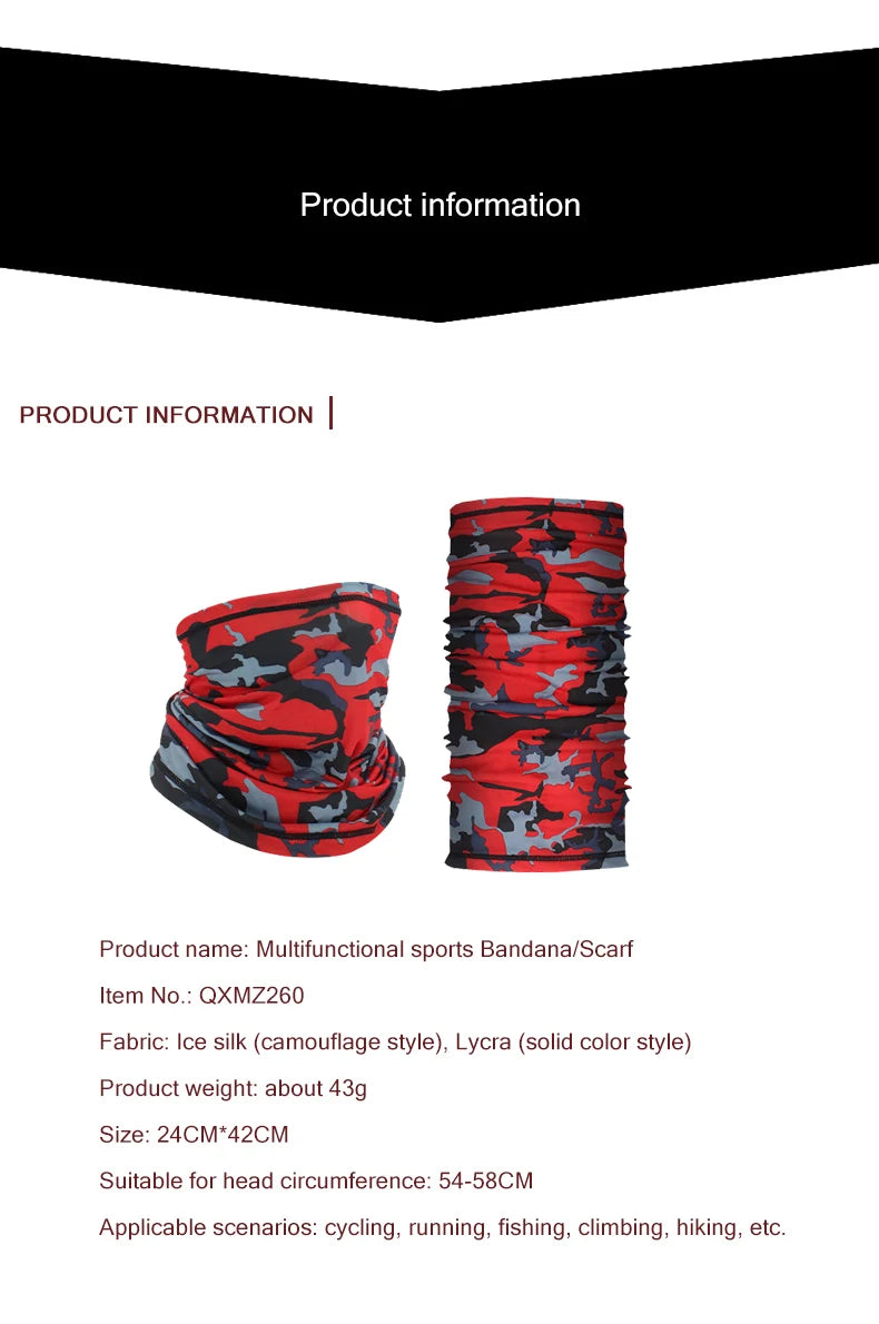 UV Protection Sports Bandana – Breathable Neck Gaiter for Cycling, Hiking & Outdoor Use