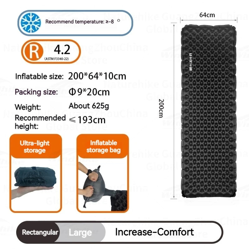 Windhike Inflatable Sleeping Pad – Ultralight Thermal Camping Mattress with R7.5/R4.2 Insulation