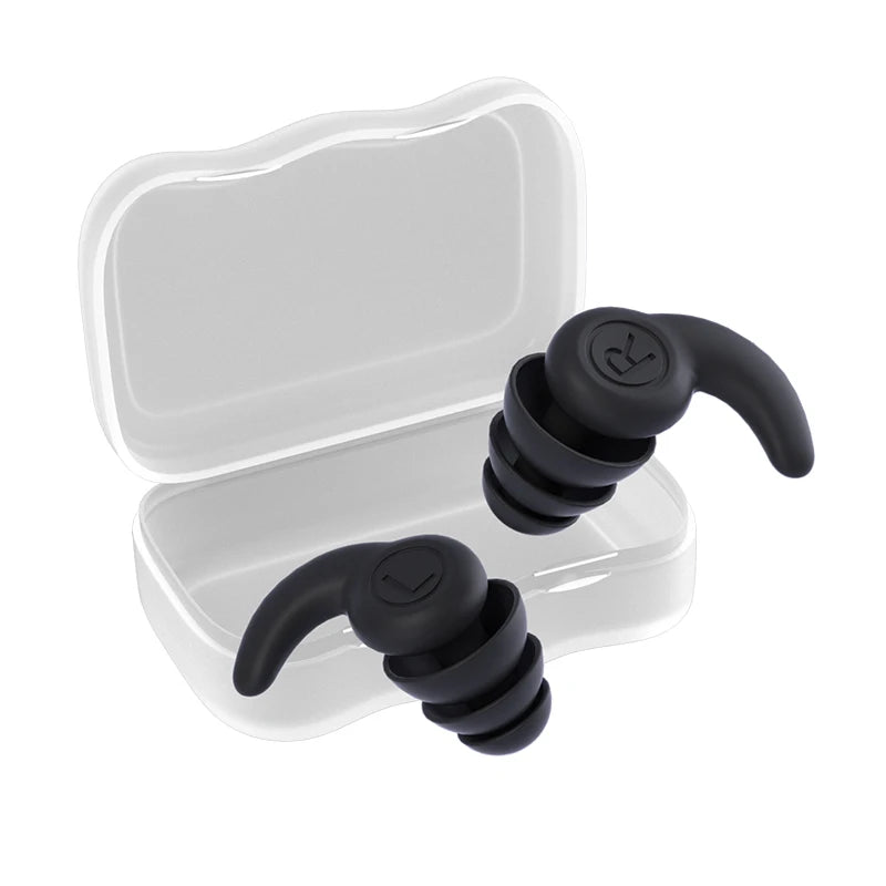 Silicone Waterproof Swimming Earplugs – 3-Layer Noise Reduction Soundproof Ear Plugs (1 Pair)