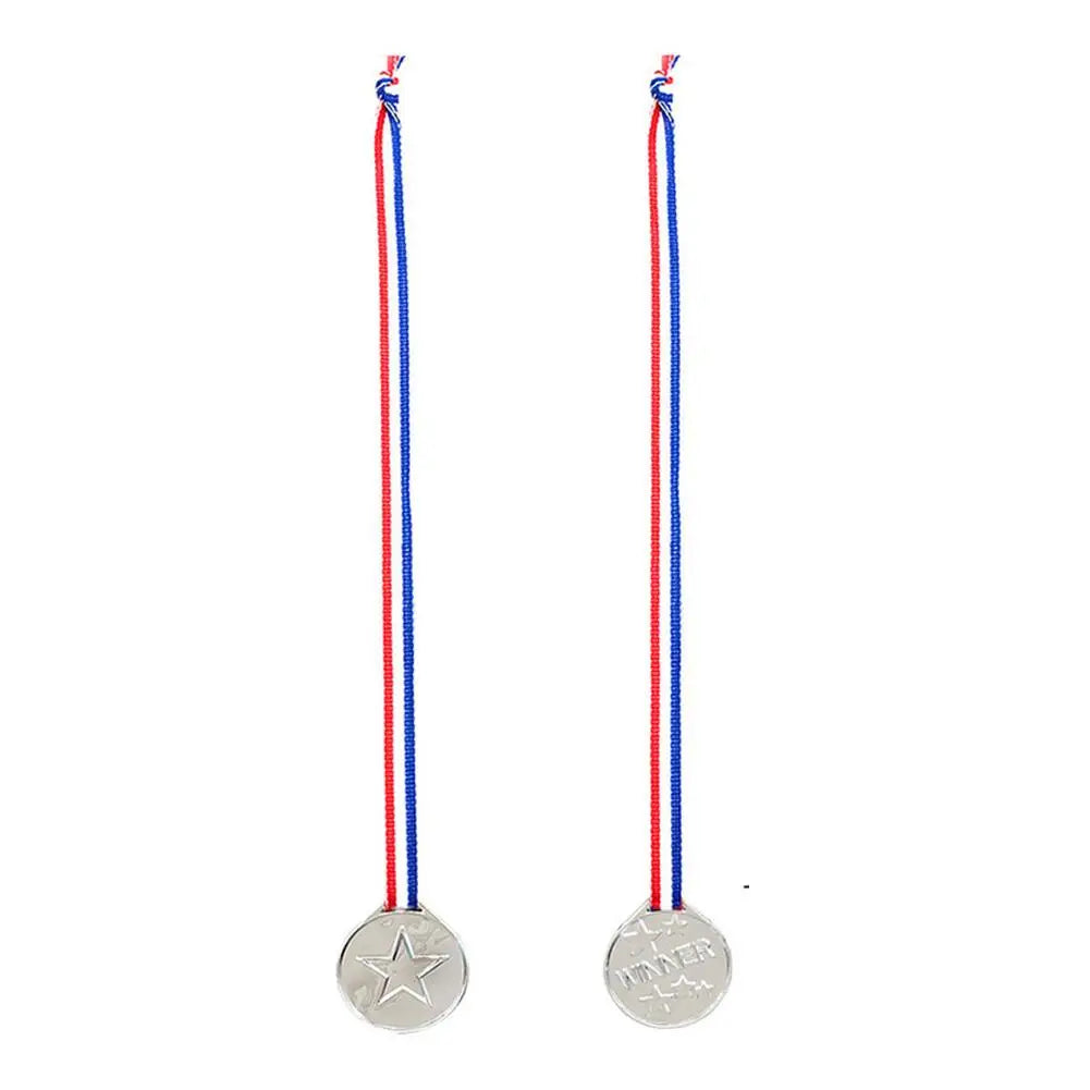 10/20pcs Gold Plastic Winner Medals – Party Favors & Game Prizes for Kids