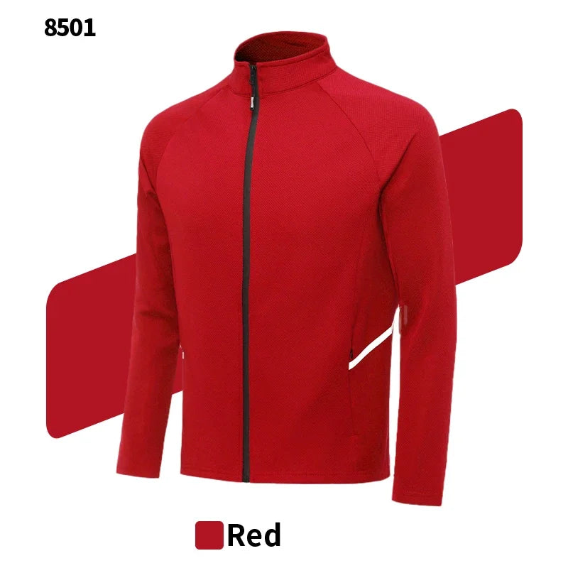 Custom Logo Men’s Full-Zip Sports Tracksuit – Team Football Training Suit (Model 8501)