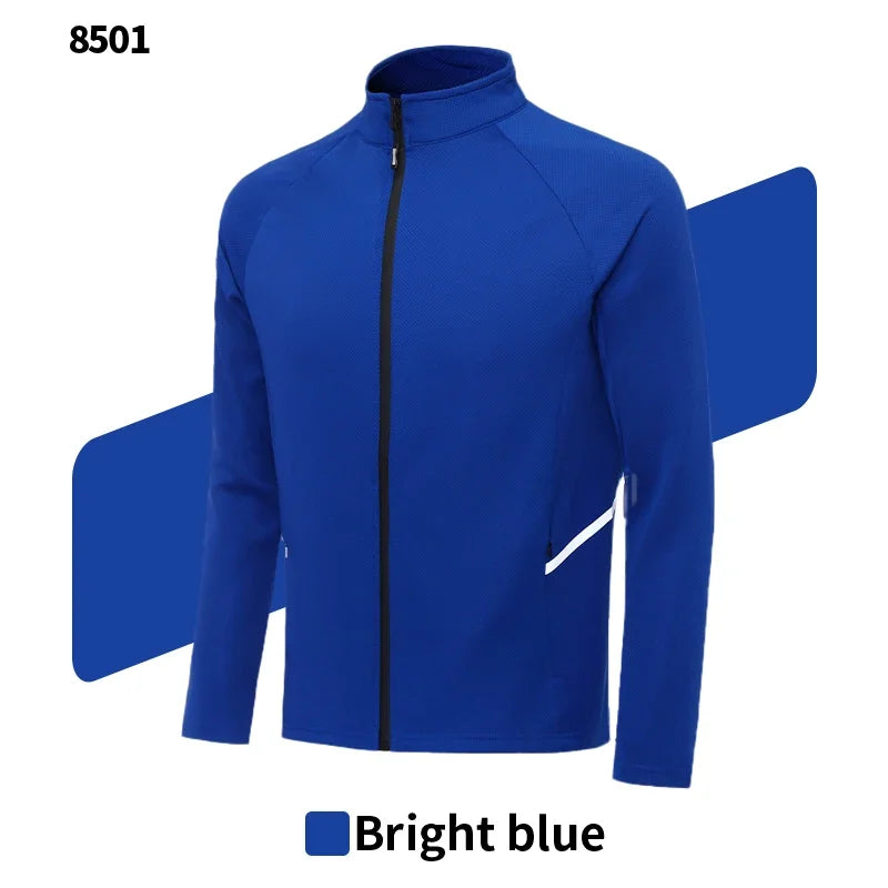 Custom Logo Men’s Full-Zip Sports Tracksuit – Team Football Training Suit (Model 8501)