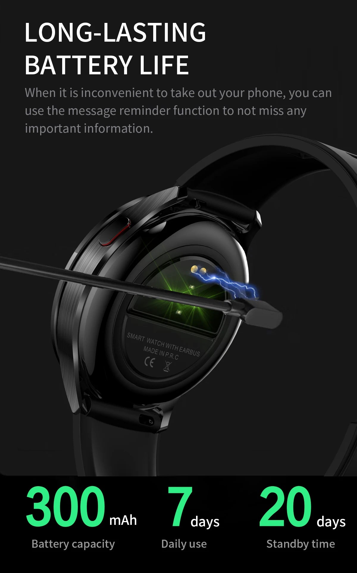 LIGE 2-in-1 Smartwatch with TWS Earbuds – Fitness Tracker with Music & Health Monitoring