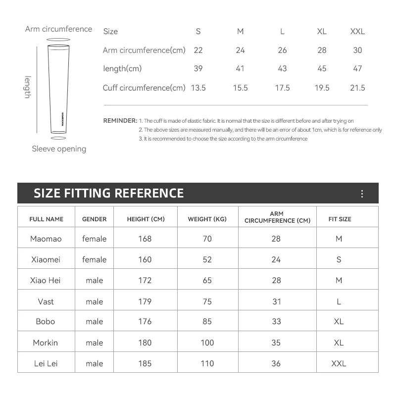 ROCKBROS Ice Silk Arm Sleeves – UV Protection for Cycling, Running & Outdoor Sports