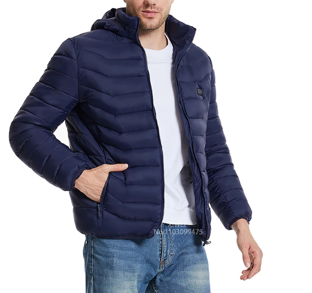 21-Zone USB Heated Jacket – Winter Heating Vest for Men & Women, Washable Outdoor Coat