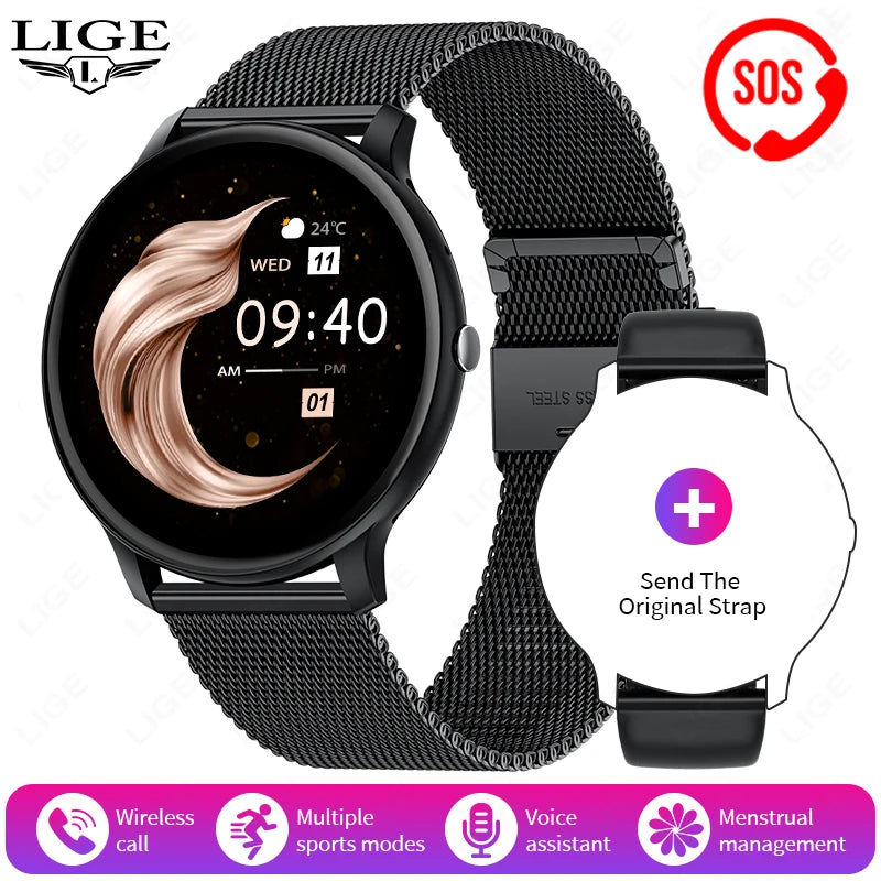 2025 Smart Watch for Men & Women – Bluetooth Call, Fitness & Health Tracker for Android & iOS