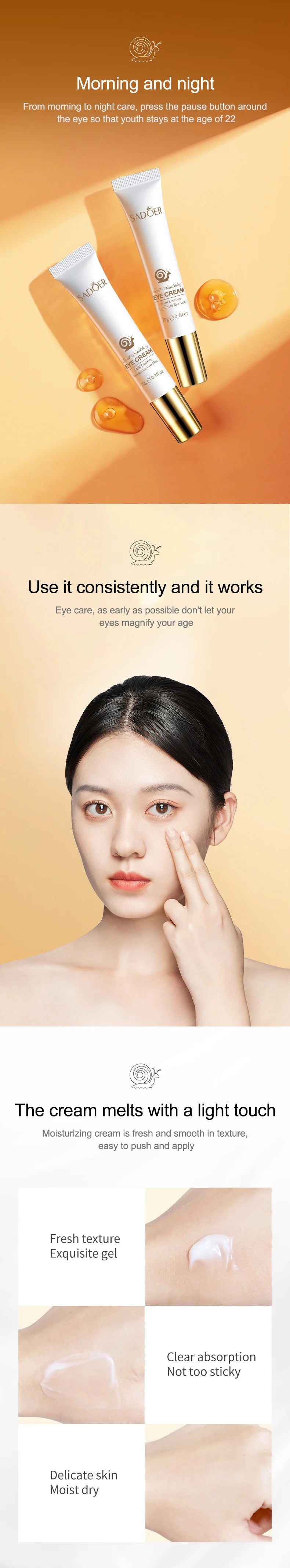 Instant Eye Cream – Anti-Aging, Dark Circles, Puffiness & Under-Eye Lifting Treatment