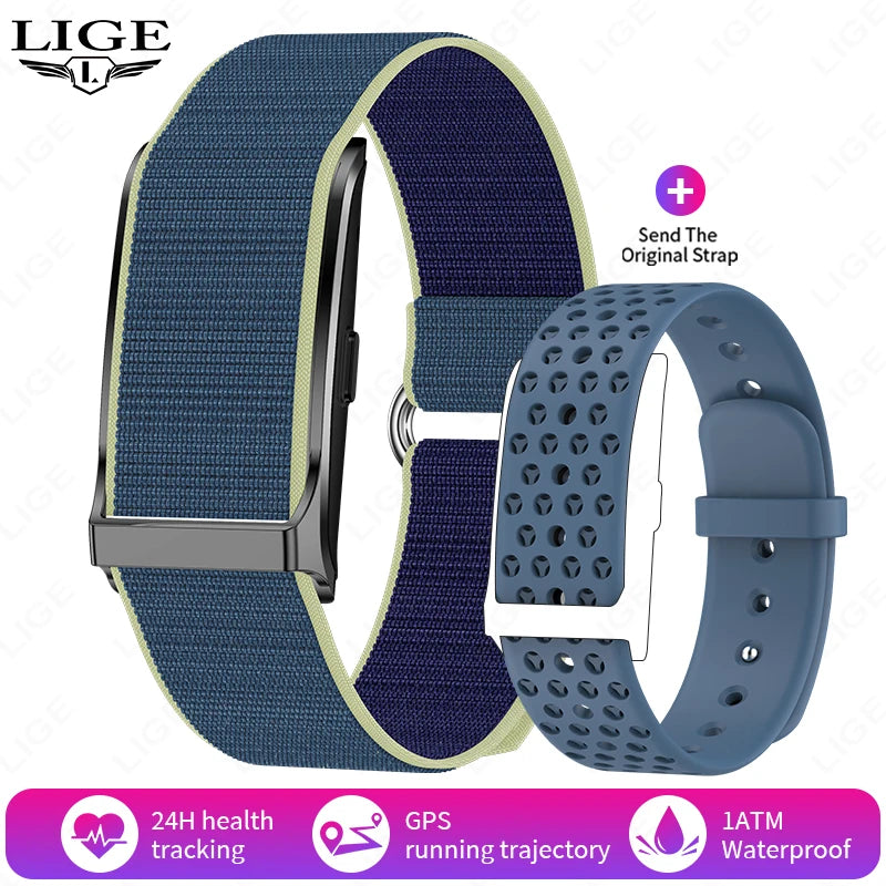 LIGE No-Screen Smartwatch for Men – Fitness Tracker, Heart Rate Monitor, 1ATM Waterproof