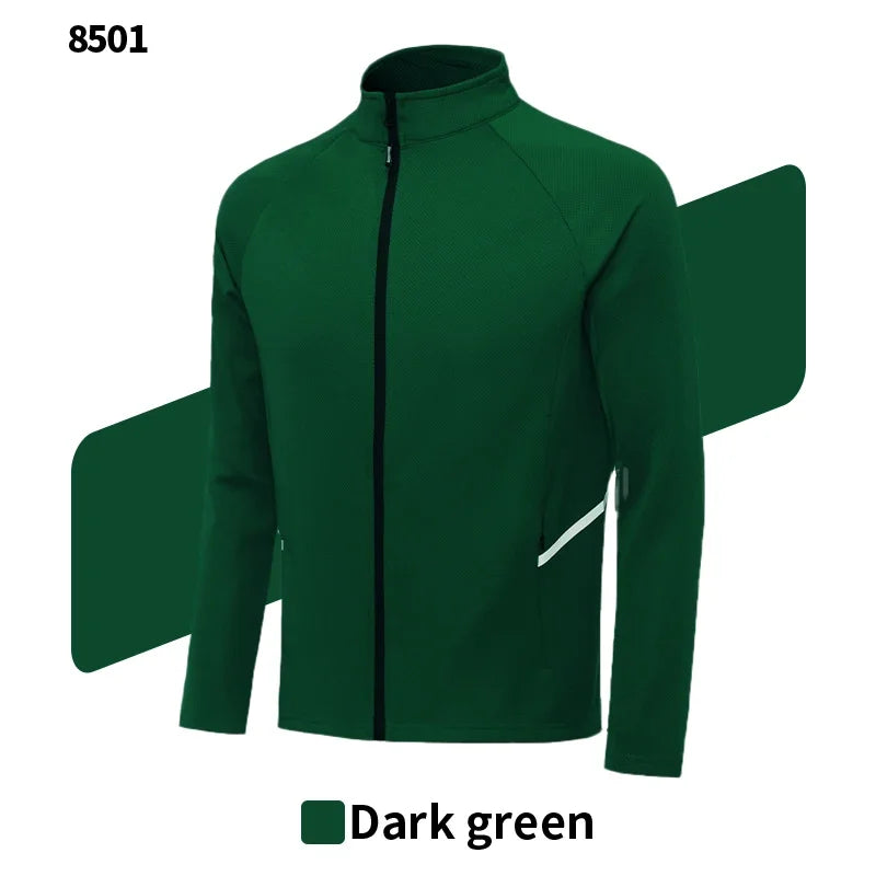 Custom Logo Men’s Full-Zip Sports Tracksuit – Team Football Training Suit (Model 8501)