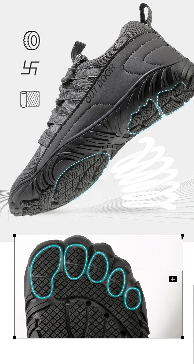 Wide-Fit Barefoot Hiking Shoes – Plus Size Outdoor & Indoor Sports Shoes for Men & Women