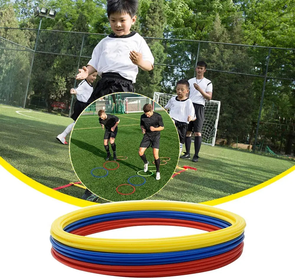 5pcs Agility Training Rings – Portable Speed & Footwork Equipment for Soccer & Sports