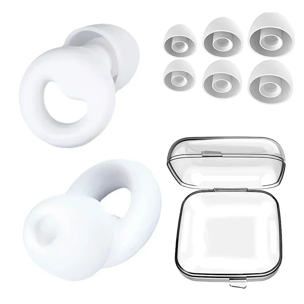 Silicone Noise-Canceling Earplugs – Soft, Waterproof Soundproof Ear Protectors for Sleep & Swimming