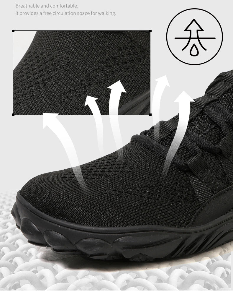 Wide-Fit Barefoot Hiking Shoes – Plus Size Outdoor & Indoor Sports Shoes for Men & Women